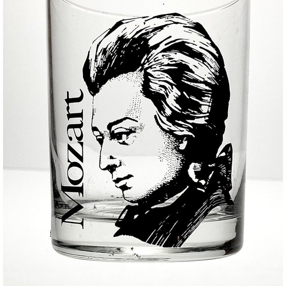 Cera “Classical Artists (Mozart)” Single Double Old Fashioned Glass 4 1/4” 13oz - Picture 3 of 4